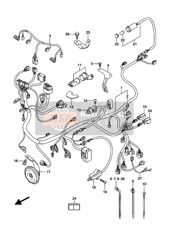 Suzuki UH125A BURGMAN 2016 Faisceau de câblage (UH125A P53) pour un 2016 Suzuki UH125A BURGMAN